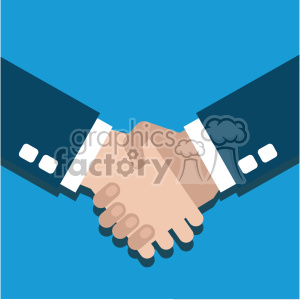 hand shake partner agreement white flat design vector art
