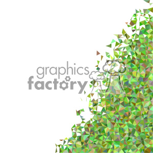 A clipart image featuring a right triangle pattern with vibrant green, brown, and yellow hues creating a gradient mosaic effect, occupying the bottom right corner of the image.