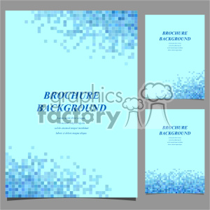 Blue Pixelated Brochure Background Design