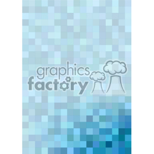 A pixelated abstract background featuring various shades of light blue, gray, and aqua squares, creating a mosaic pattern.