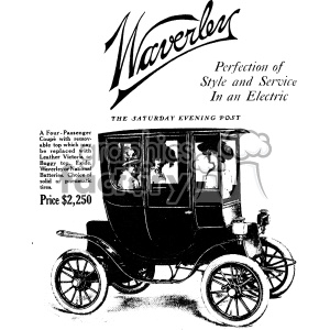 1900 vintage electric car ad vintage 1900 vector art GF