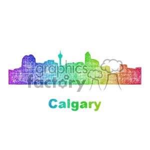 Abstract Sketch of Calgary Skyline