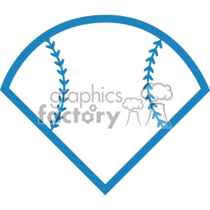 baseball field svg cut file monogram vector