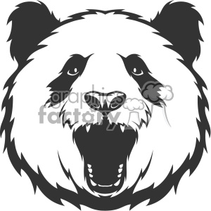 Download Panda Head Roaring Vector Art Clipart Commercial Use Gif Jpg Png Eps Svg Ai Pdf Clipart 403147 Graphics Factory