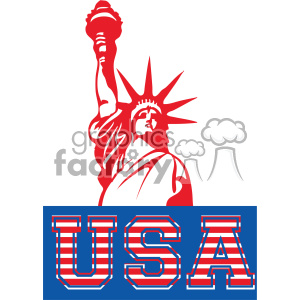 4th of july statue of liberty vector icon