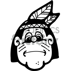 Cartoon Native American Character