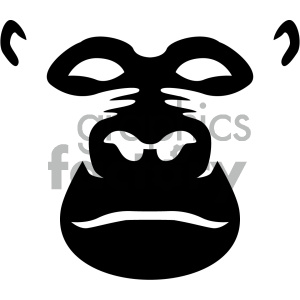 black gorilla vector icon