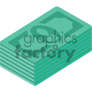 stack of money vector flat icon