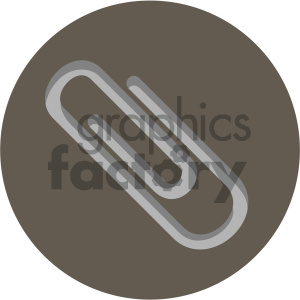 paper clip circle background vector flat icon
