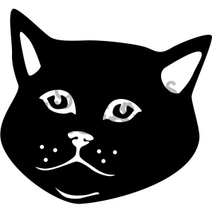 black and white cat vector art