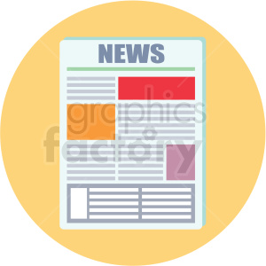 news article icon with circle background
