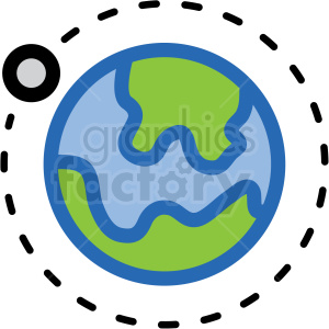orbit earth vector icon