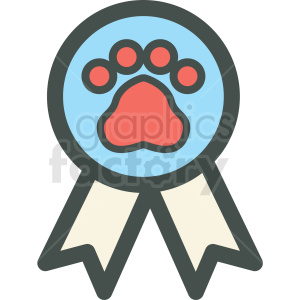 dog award ribbon vector icon
