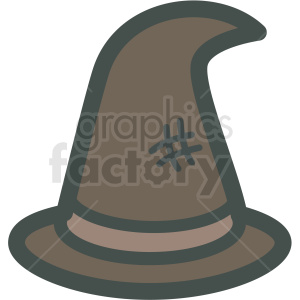halloween witches hat vector icon image
