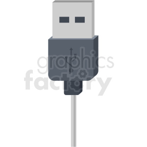 usb plug vector flat icon clipart with no background