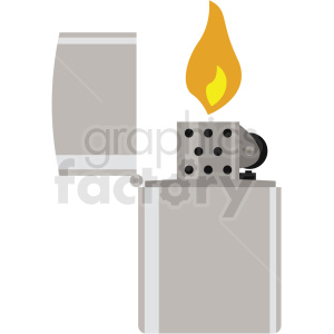 lighter flame vector flat icon clipart with no background