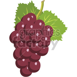 grapes flat icon clip art