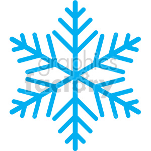   blue snowflake vector rf clip art 