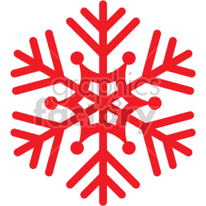 red snowflake rf clip art