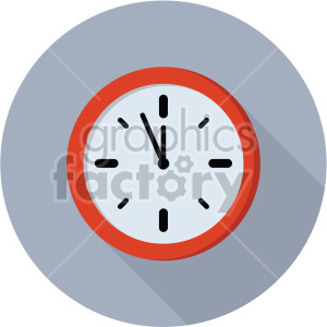 A stylized clipart image of a clock showing midnight, symbolizing New Year's Eve.