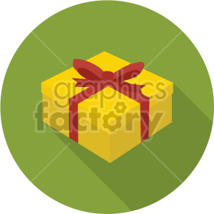 Yellow Gift Box with Red Ribbon