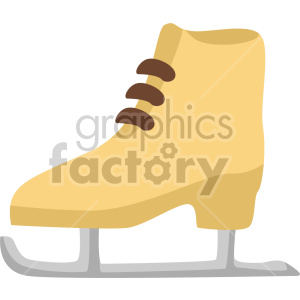 Yellow Ice Skate for Winter Holidays