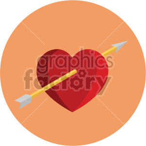 valentines heart vector icon on peach background