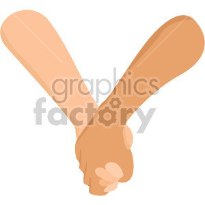 A clipart image of two hands holding each other, symbolizing love and connection.