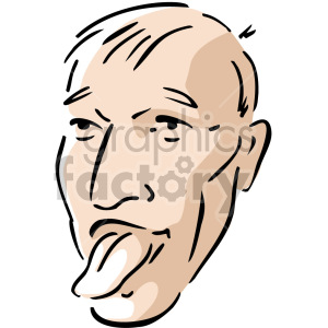 Man's Face Sticking Tongue Out