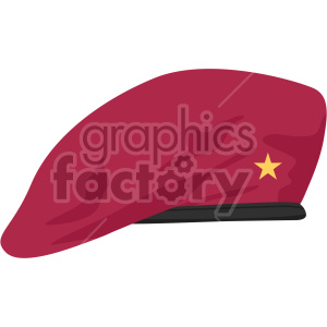 military beret hat no background
