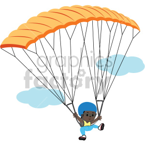 african american female parachuting