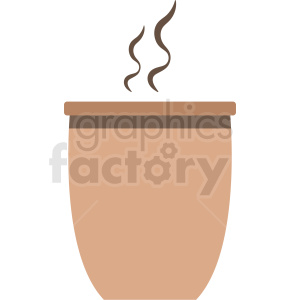 steaming coffee mug vector