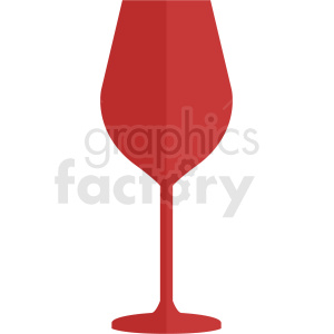 A simple red clipart illustration of a wine glass.