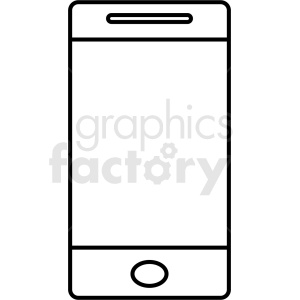 smartphone outline vector design no background