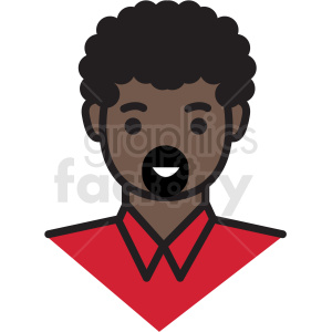 black guy avatar vector clipart
