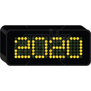 Clipart image of an LED display showing the year 2020.