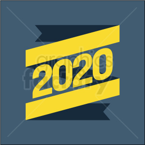 2020 flag clipart on dark background