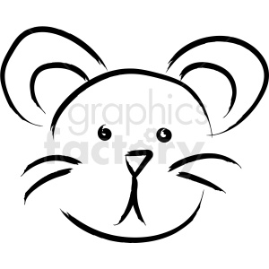 mouse face drawing vector icon
