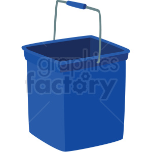 blue bucket vector clipart