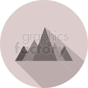 mountain vector design on circle background