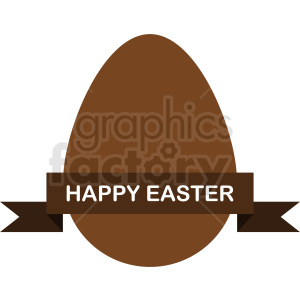 easter egg with label vector clipart