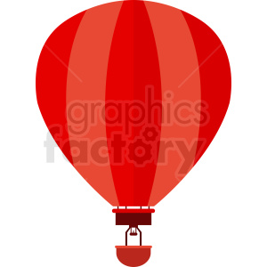 red hot air balloon vector clipart