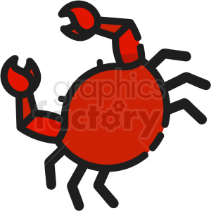 red crab vector clipart
