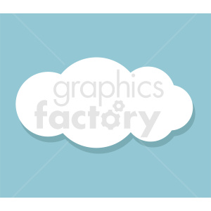 cloud clipart on square background
