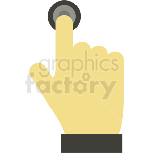 hand pushing button clipart