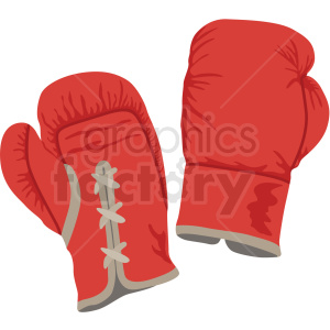 red boxing gloves vector clipart