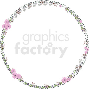 floral wreath vector clipart
