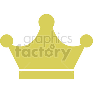 Simple yellow crown clipart image.