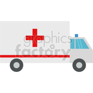 ambulance truck vector icon graphic clipart no background