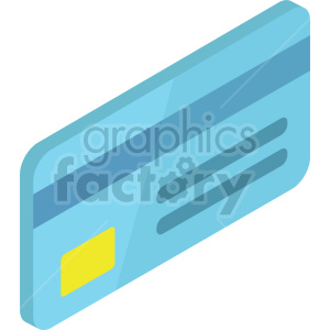 isometric credit card vector icon clipart 3